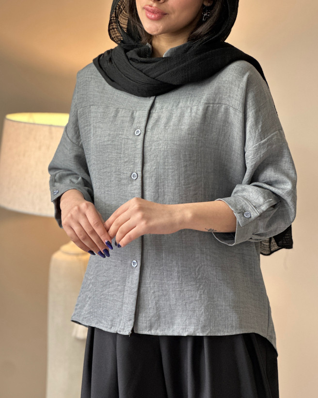 شومیز زنانه برند نازدونه مدل شانتون بیسیک