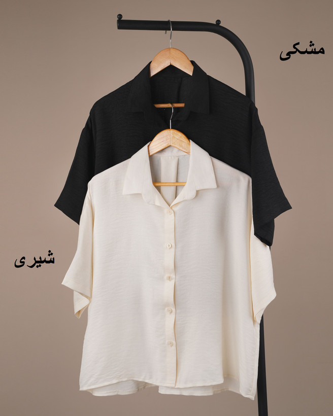 شومیز زنانه برند نازدونه مدل باکسی ساده سوفیا