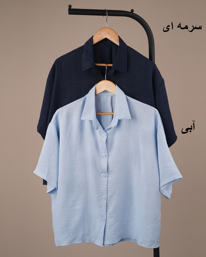 شومیز زنانه برند نازدونه مدل باکسی ساده سوفیا