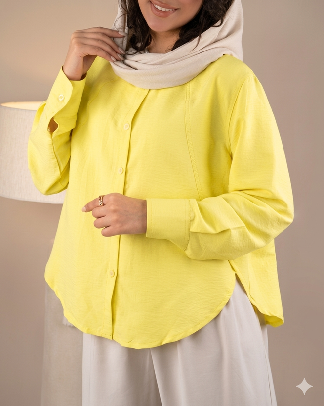 شومیز زنانه برند نازدونه مدل جلو برش