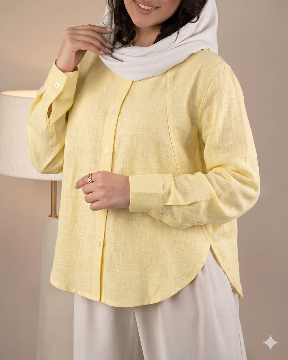 شومیز زنانه برند نازدونه مدل جلو برش