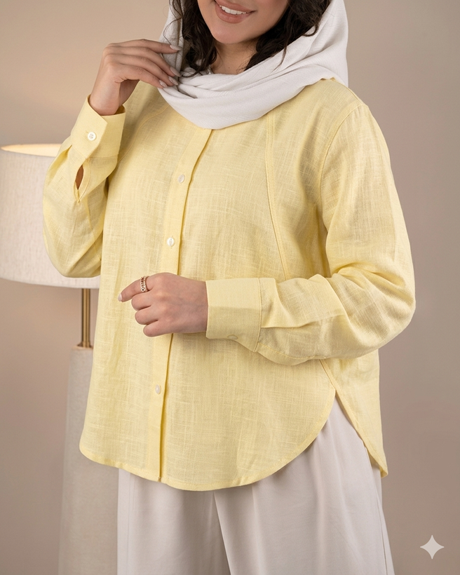 شومیز زنانه برند نازدونه مدل جلو برش